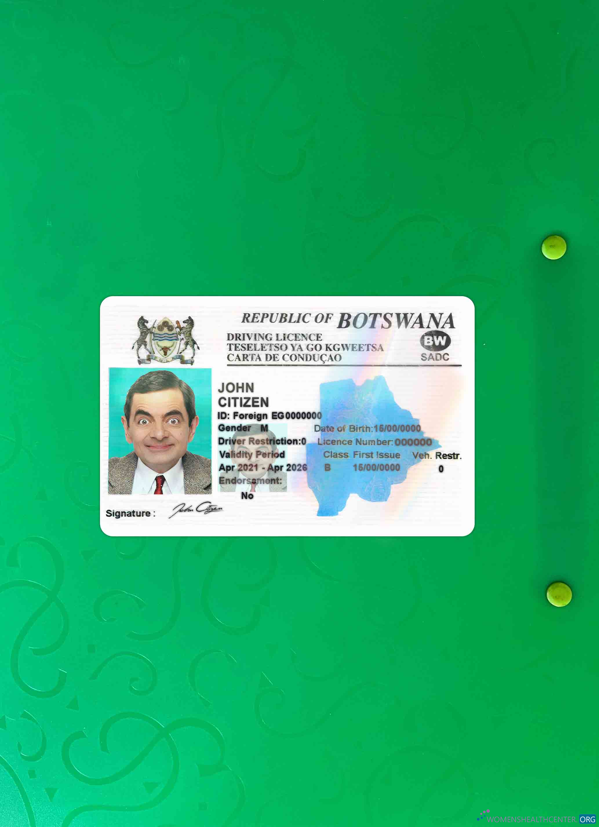 Download Botswana dl photolook FRONT Photoshop template